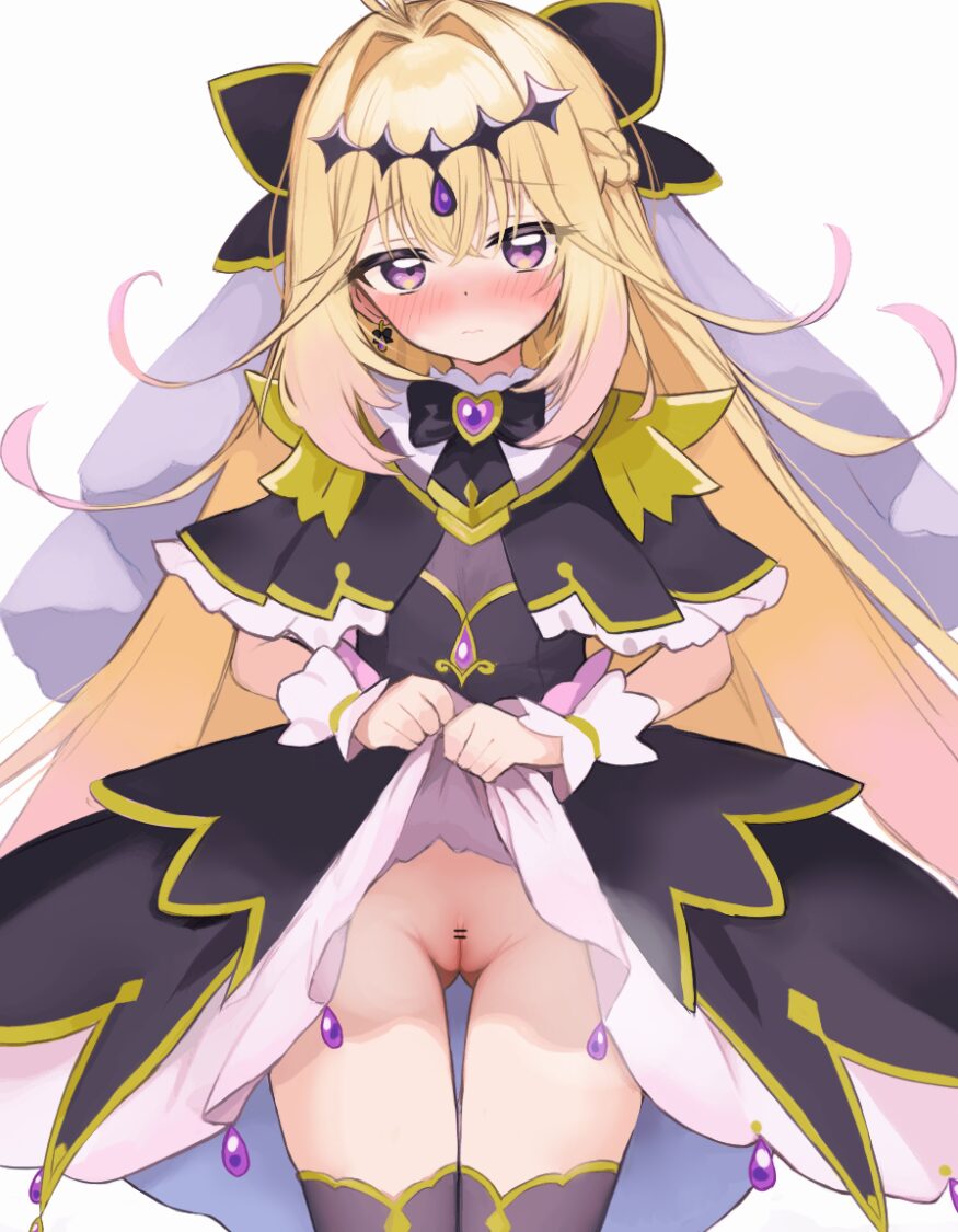 キュアアルカナ・シャドウがスカートたくし上げてモロ見せしてくれる二次エロ画像