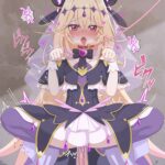 たんプリのキュアアルカナ・シャドウちゃんが自分で上下してディルドオナニーしている二次画像
