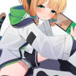 ブルーアーカイブの才羽ミドリちゃんの隙間パンチラしている二次画像