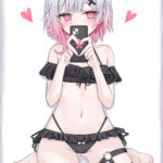 まのさばのかわいい桜羽エマちゃんの黒水着のセクシーな二次画像