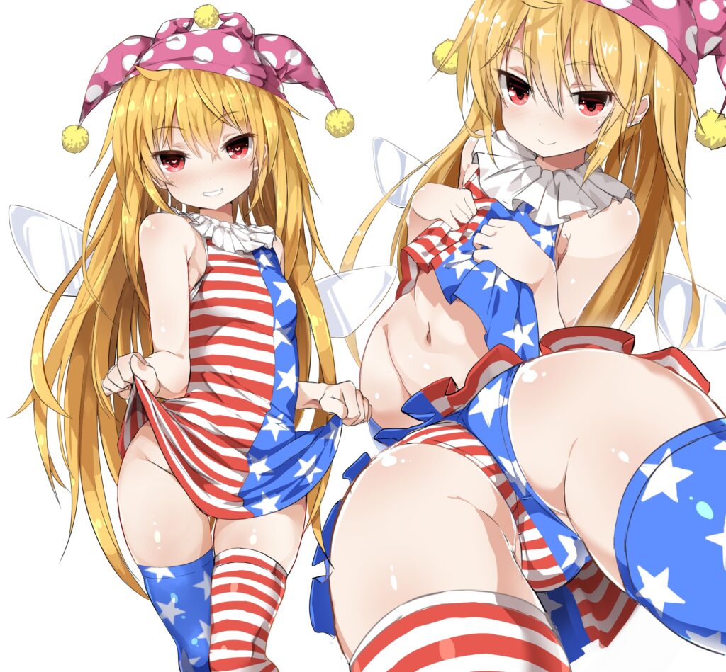 東方Projectの金髪かわいいクラウンピースちゃんのちょっと過激に見えて健全な二次画像