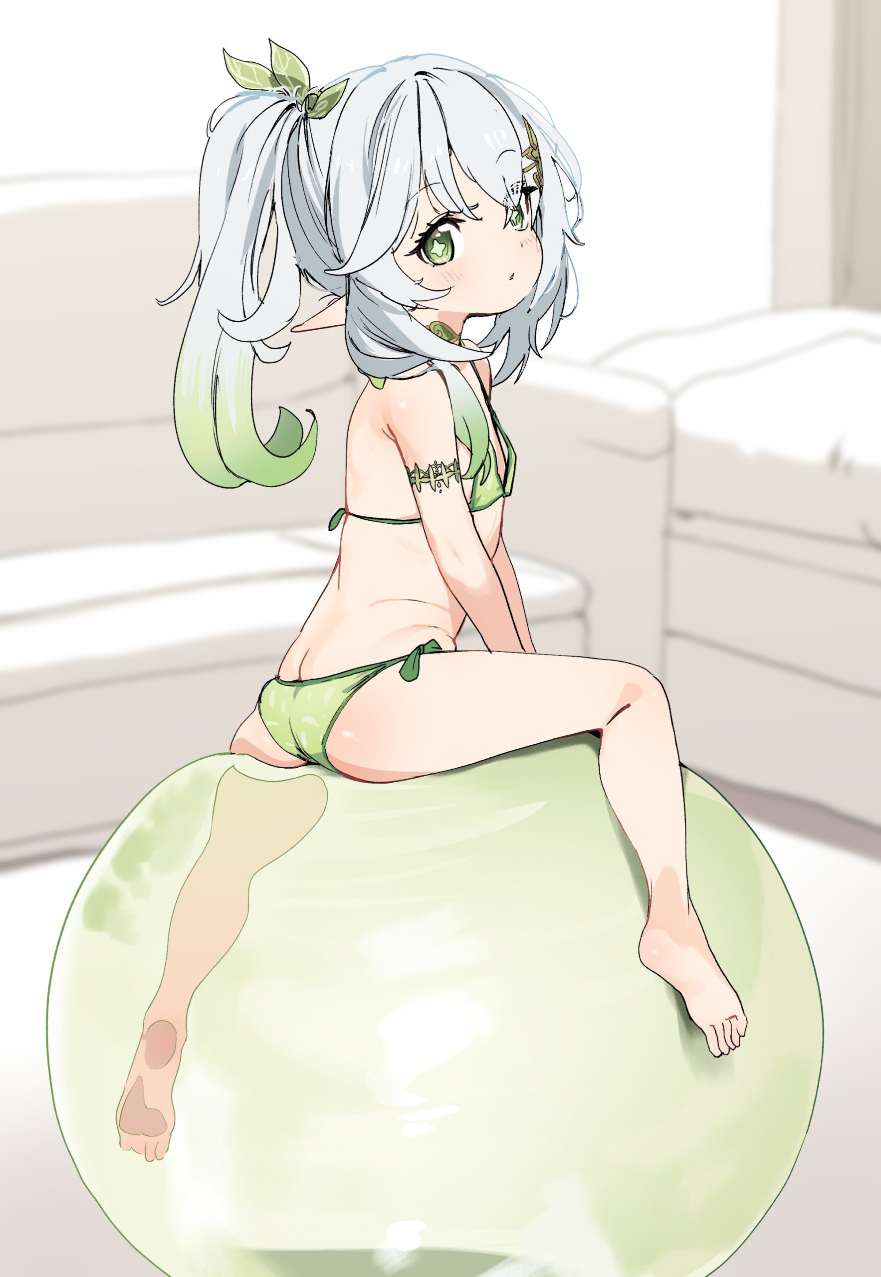 原神のナヒーダちゃんがぐっすりしてるところにちょっとした悪戯したくなる二次画像