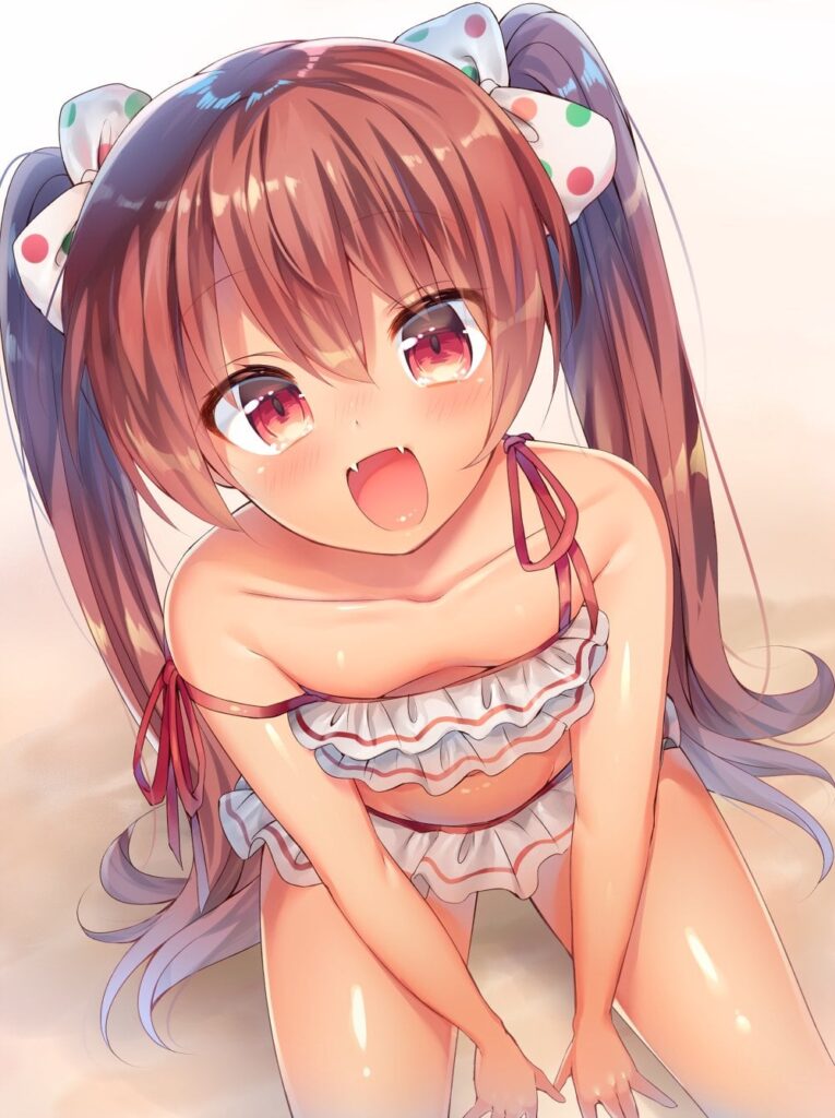 艦隊これくしょんの健康的で可愛いリベッチオちゃんの水着姿の二次画像