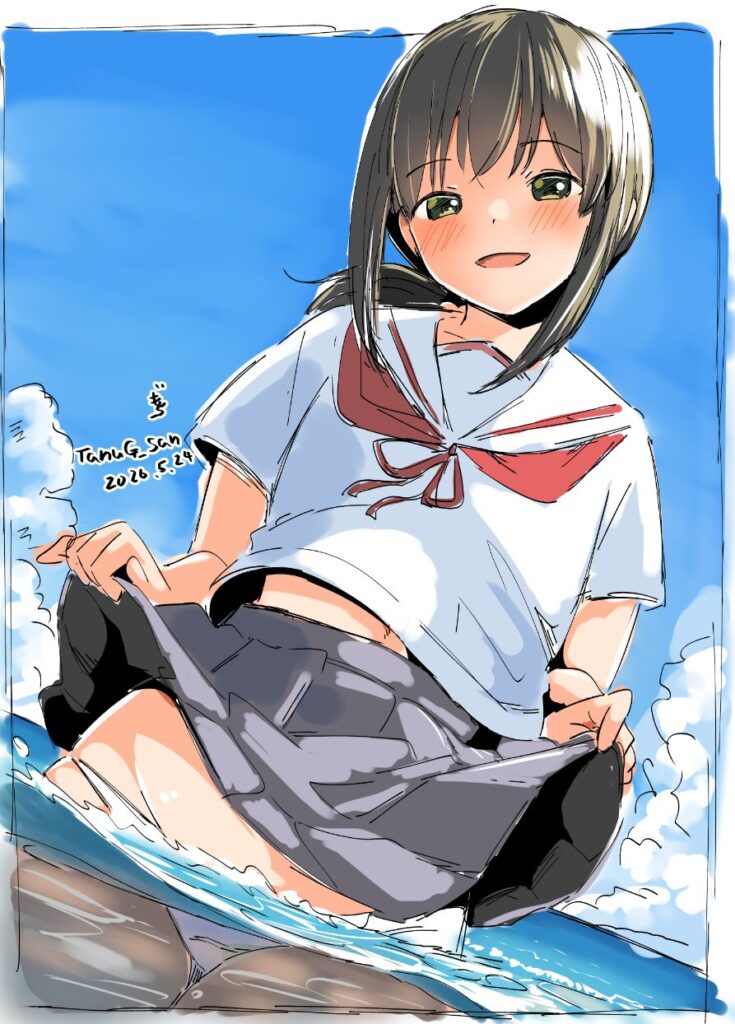 艦隊これくしょんの吹雪ちゃんのかなりギリギリだけど眼福な二次画像