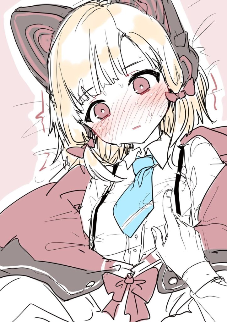 ブルアカの才羽モモイちゃんと乳首当てゲームしてるだけの健全な二次画像
