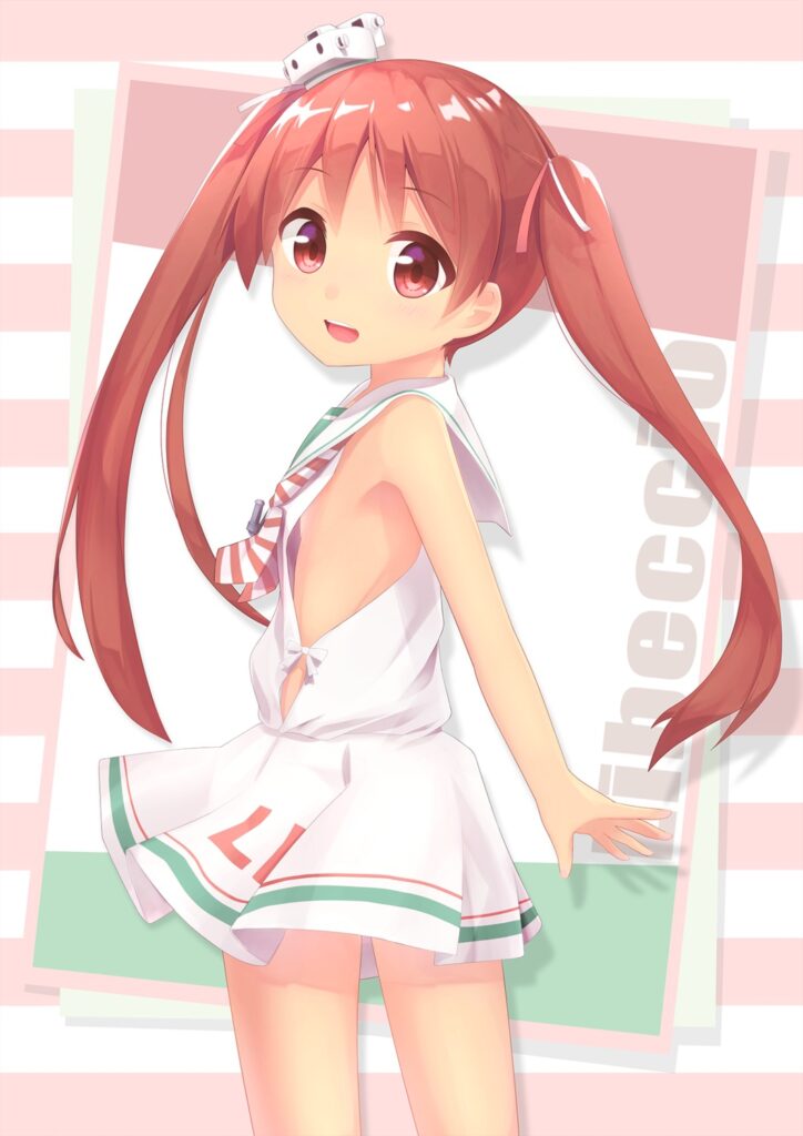 艦隊これくしょんのリベッチオちゃんのちくチラしちゃいそうなギリギリ二次画像