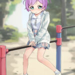 プリパラの真中らぁらちゃんが鉄棒で元気に遊んでるだけの二次画像