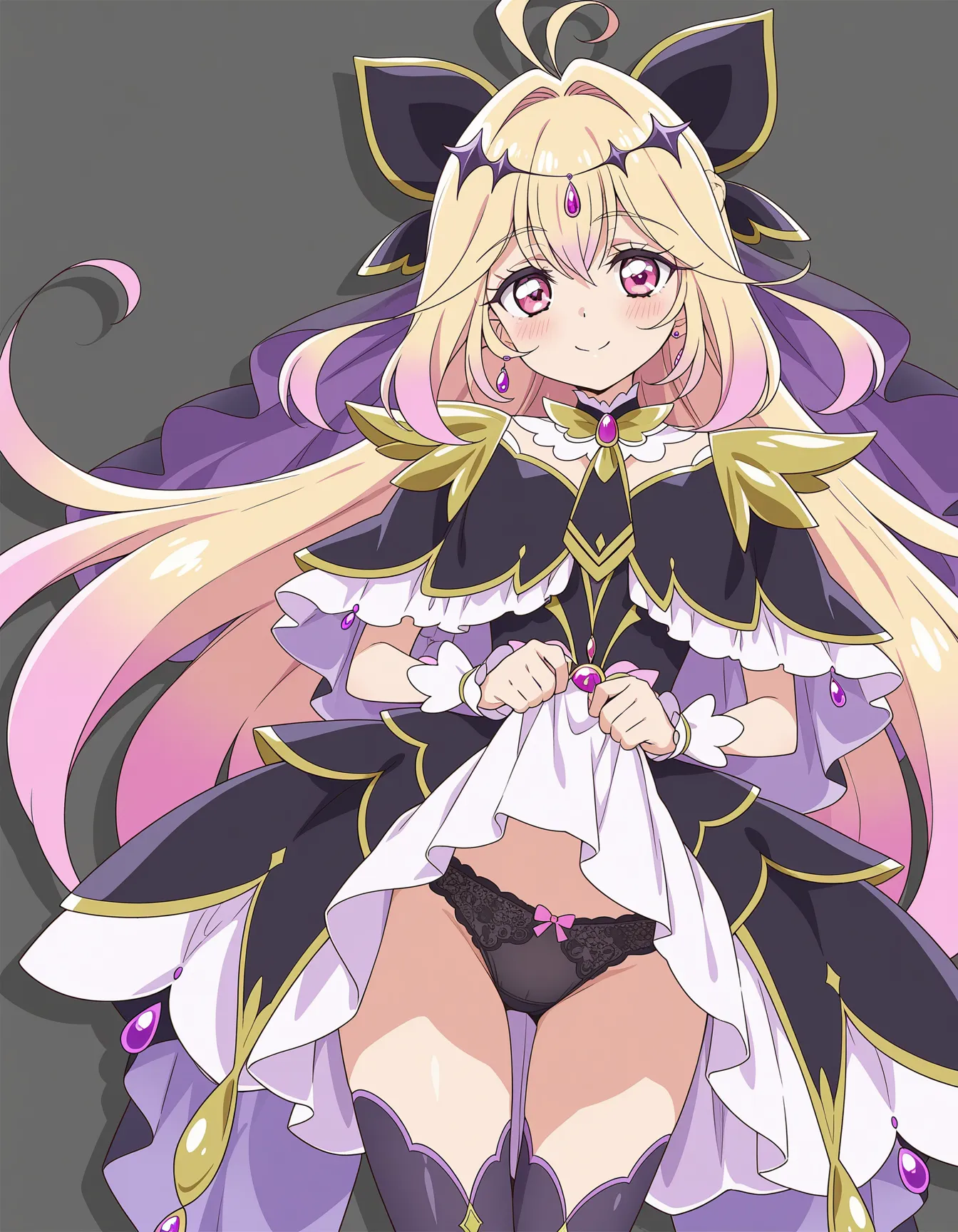 たんプリの森亜るるかちゃんがたくしあげ＆刷り下ろしですじを見せてくれる2次画像
